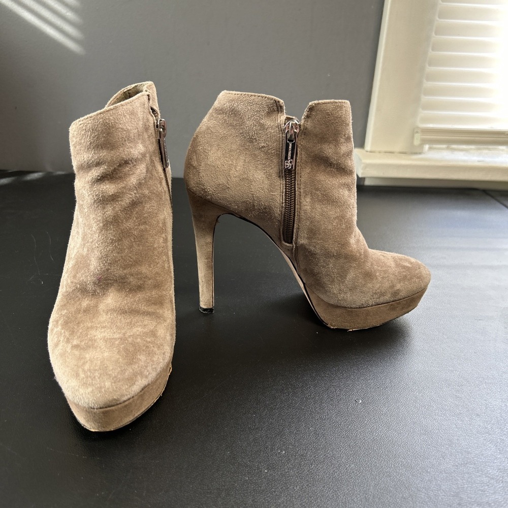 Jessica Simpson Leather Women's 6 Raxen Booties Stiletto‎ Heel Zipper Sexy Party